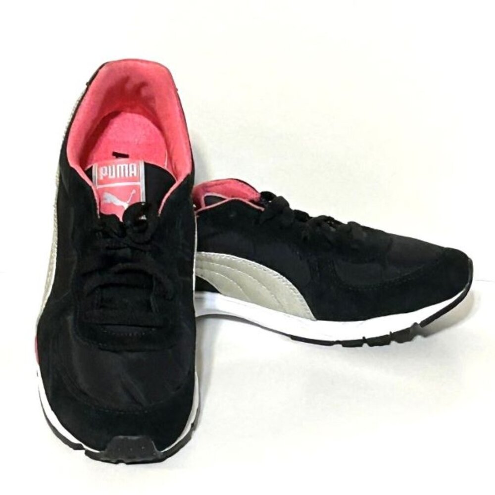 Puma Black-Silver-Pink Venus Runner WN's Athletic Shoes NIB Size 8